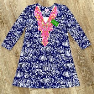 NWT Lilly Pulitzer Bright Navy House of Nemo Dress Medium